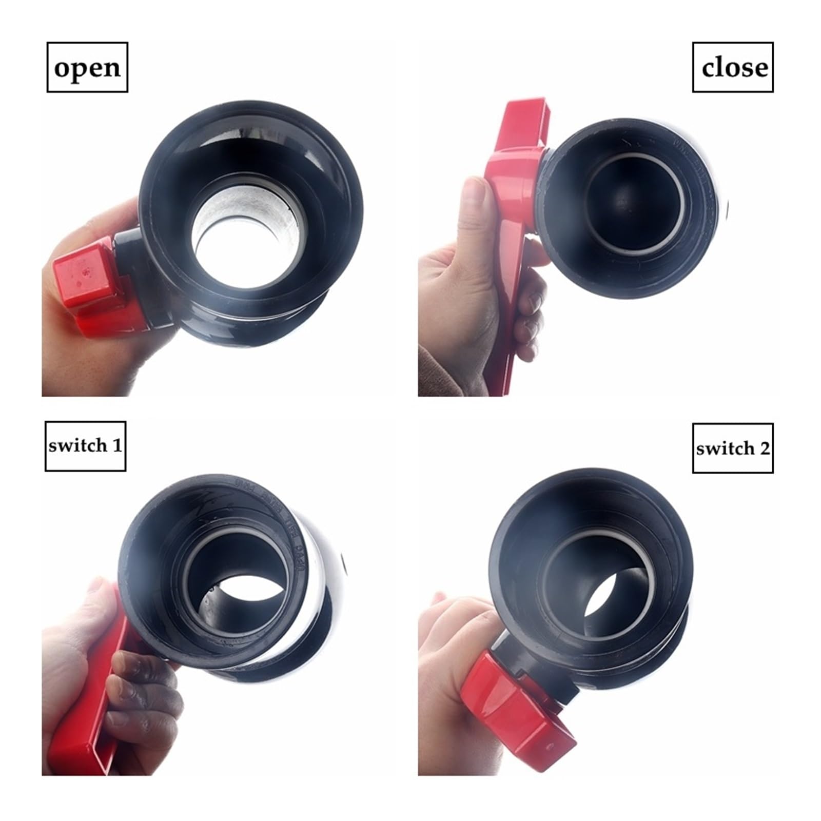 CHATROOM 1 Pcs 20-110 Mm UPVC Flache Kugel Ventil Garten Bewässerung Schlauch Anschluss Armaturen Aquarium Schalter Globus Ventil Große Größe(ID 90 mm)