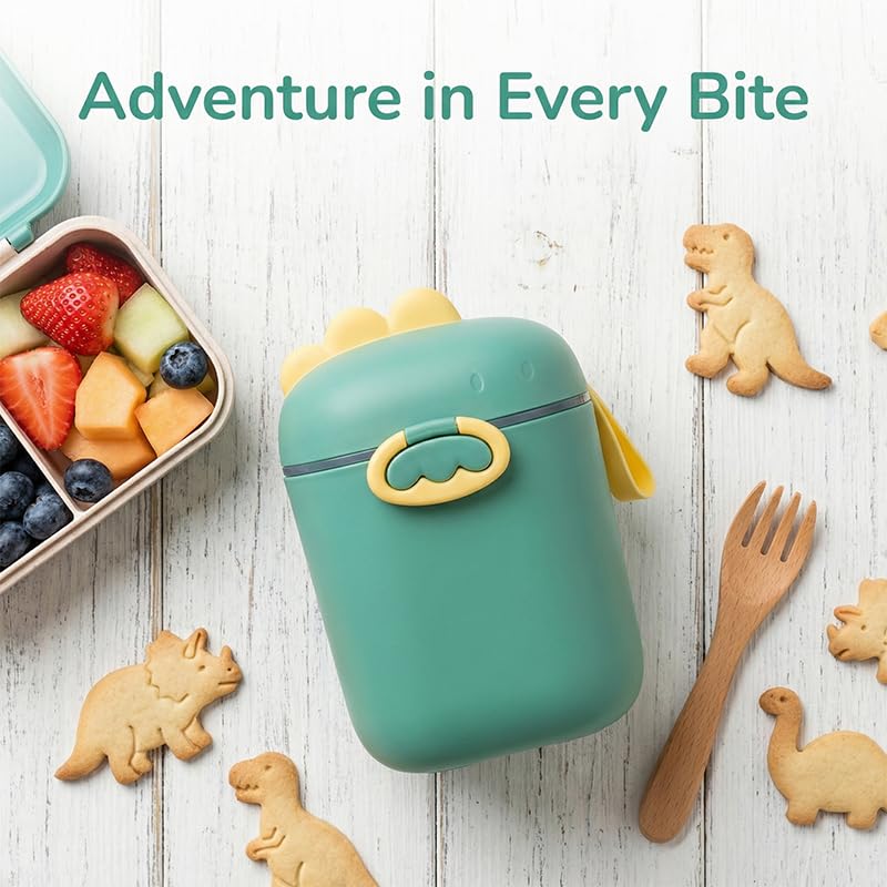 Cartoon Dinosaur, Milk Powder, Large Capacity, Double-Layer Thickened, Storage Container — view 4