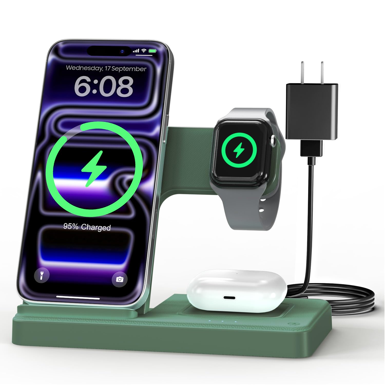 GETPALS 3 in 1 Wireless Charger Station