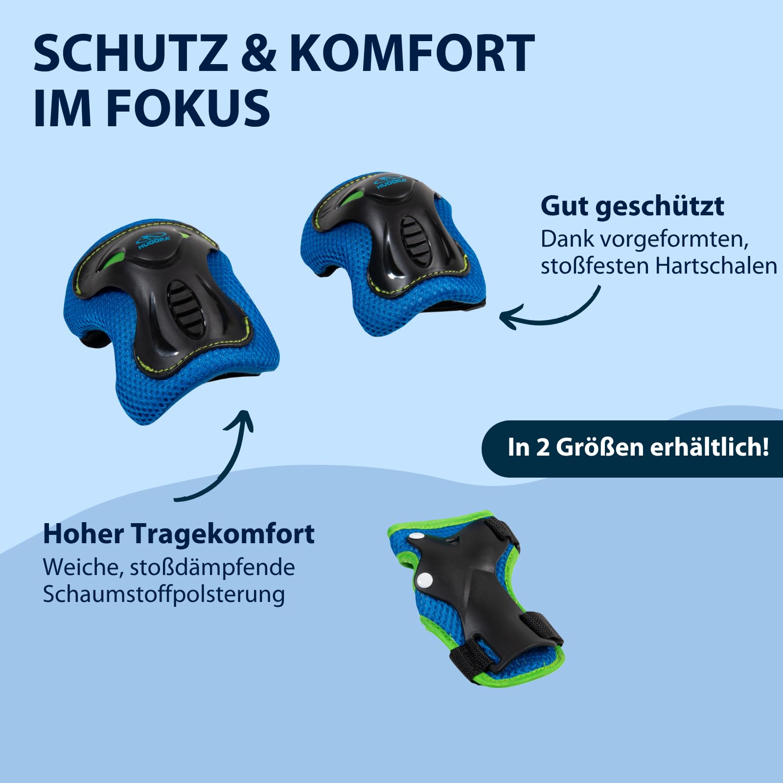 HUDORA Biomechaniczny zestaw ochraniaczy Pro, M