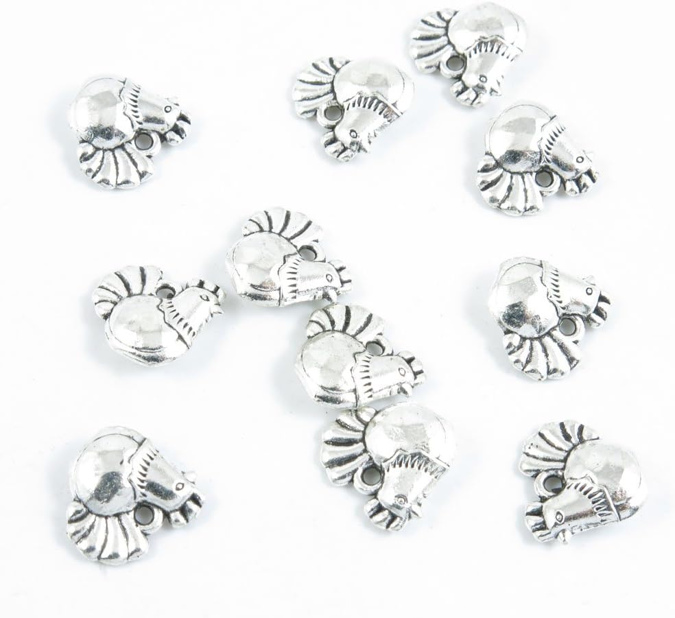 230 Pieces Antique Silver Jewelry Making Supply Charms Findings U7LI4 Chinese Zodiac Chicken