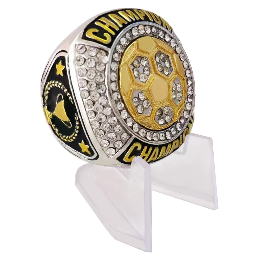 ghfucs Soccer Championship Ring Trophy Award Gift Championship Ring Winner Tournament (8, 1 piece)