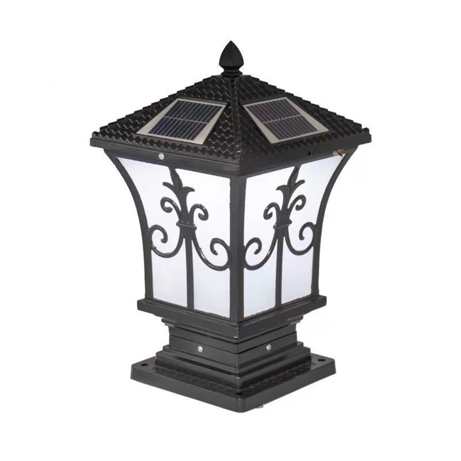 Solarne lampy ogrodowe na zewnątrz wodoodporna dekoracyjna lampa słupkowa do oświetlenia ogrodzenia nocnego