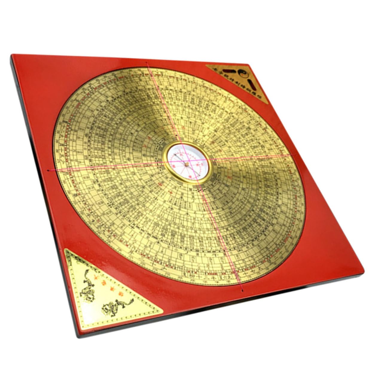 Brújula China Portátil Pequeña de Cobre y Hierro Roja Retro | Feng Shui Tradicional, Uso en Colección y Hiking, Diseño Taoísta Chino, Ligera y Fácil de Usar