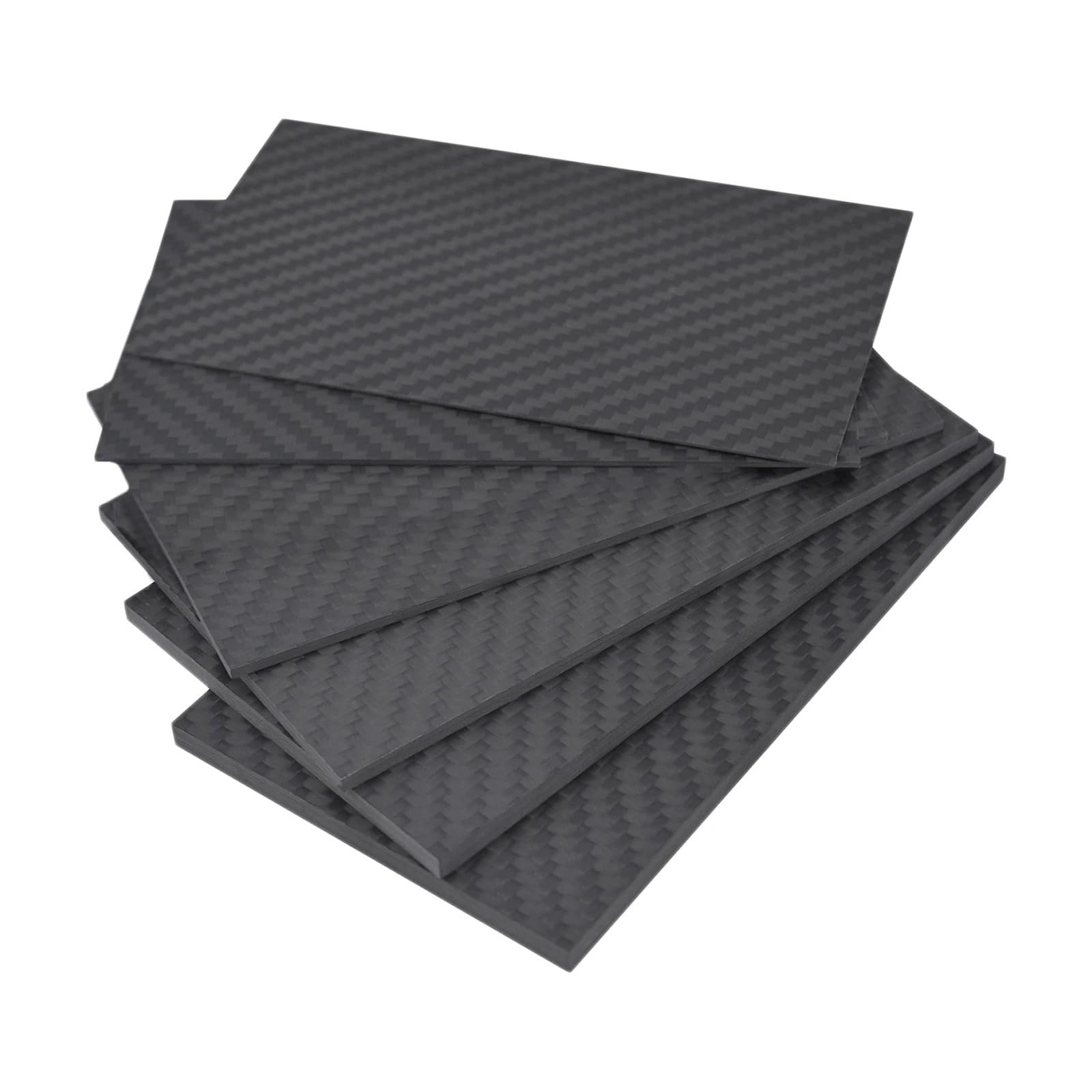 Arkusze z płyt z włókna węglowego, Arkusze z włókna węglowego 125x75 mm (0,5-3 mm) czarne do quadkoptera RC Drone(125x75x3mm)