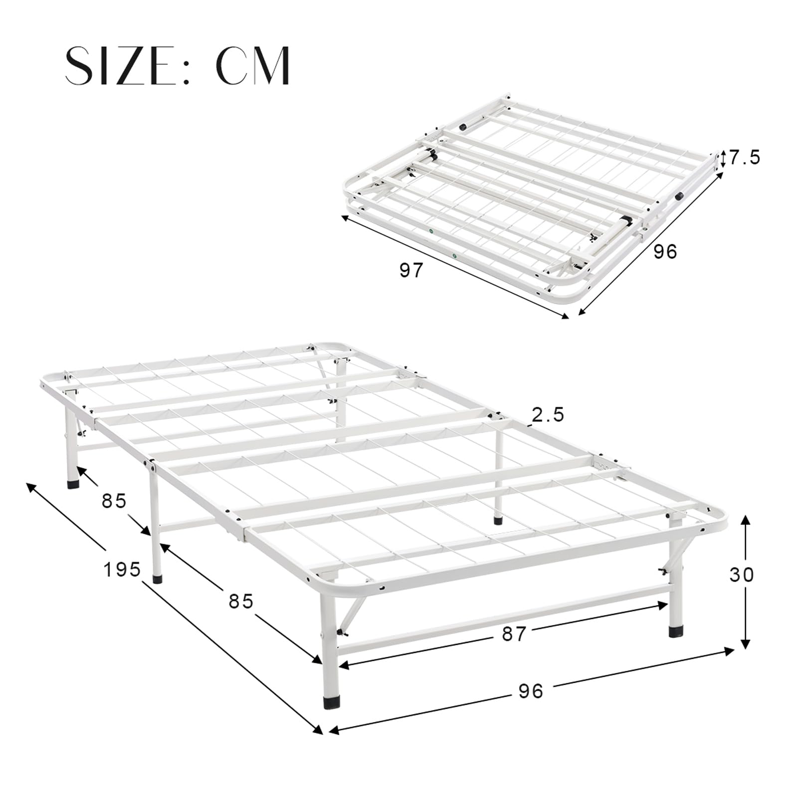 Amazon｜QUWEI パイプベッド 折りたたみベッド シングル 組立簡単