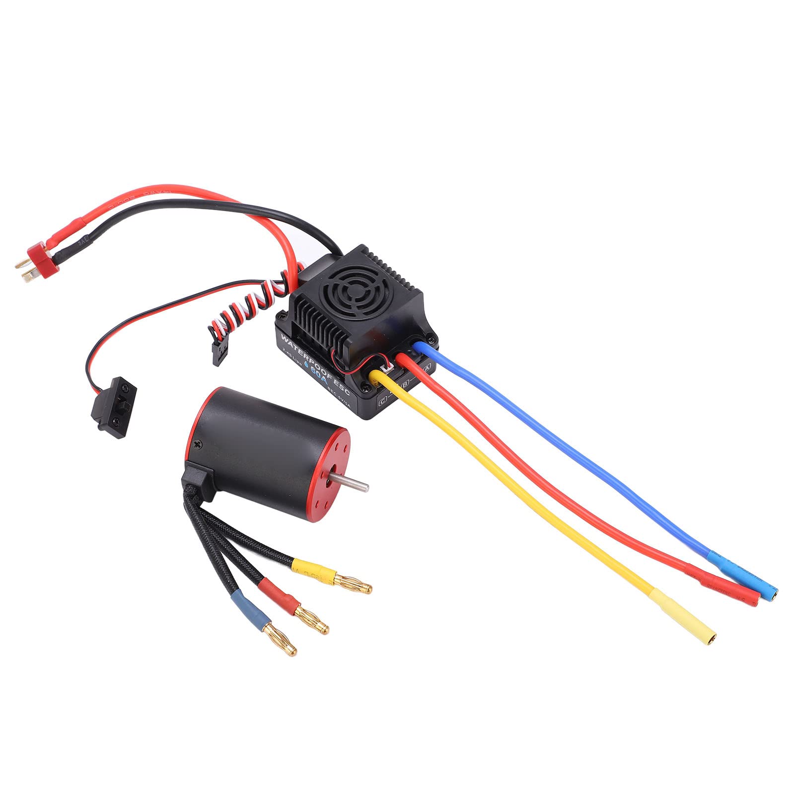 Motor sin escobillas Impermeable 3650 3100KV, Juego de regulador eléctrico ESC 60A para Coche 1/10 RC, disipador de Calor de aleación de Aluminio CNC de Alto Rendimiento, con