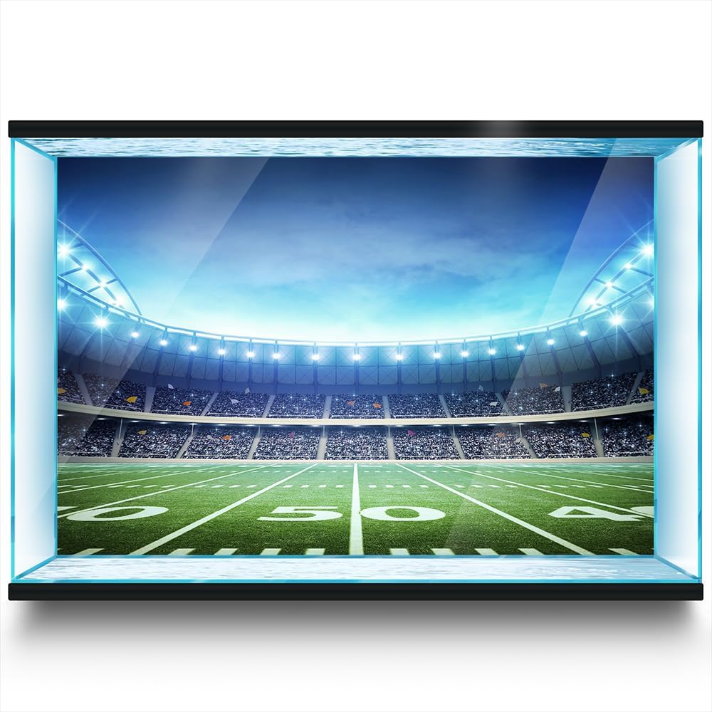 Aquarium Background Stickers - Football Field Light - Fish Tank Reptile Terrarium Decor Poster (120 x 60 cm / (47.2 x 23.6 inches))