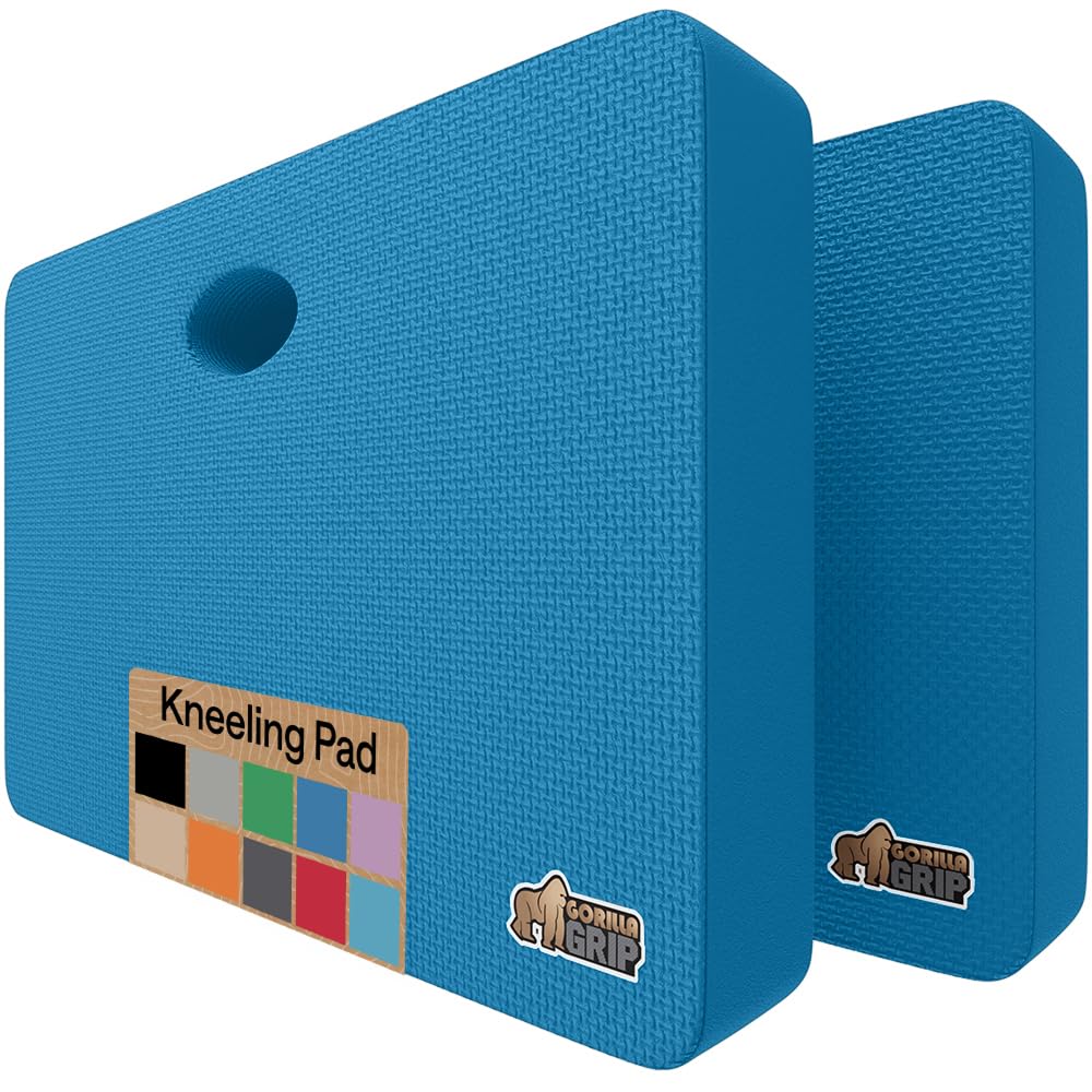 GORILLA GRIP® Extra Thick Foam Kneeling Pad for Gardening 17.5x11 True Blue