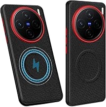 teroxa Case for Vivo X200 Ultra, Metal Camera Lens Protection Ring TPU Bumper Leather Back Cover Shell Compatible with MagSafe Corners Shockproof (Black)