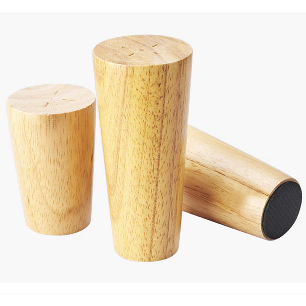 4 Gambe per Mobili in Legno Piedini per Mobili in Rovere Conico Cabinet Piedi del Divano Tavolo Letto Armadio Cabinet Armadietto Guardaroba Vite M8(40cm)