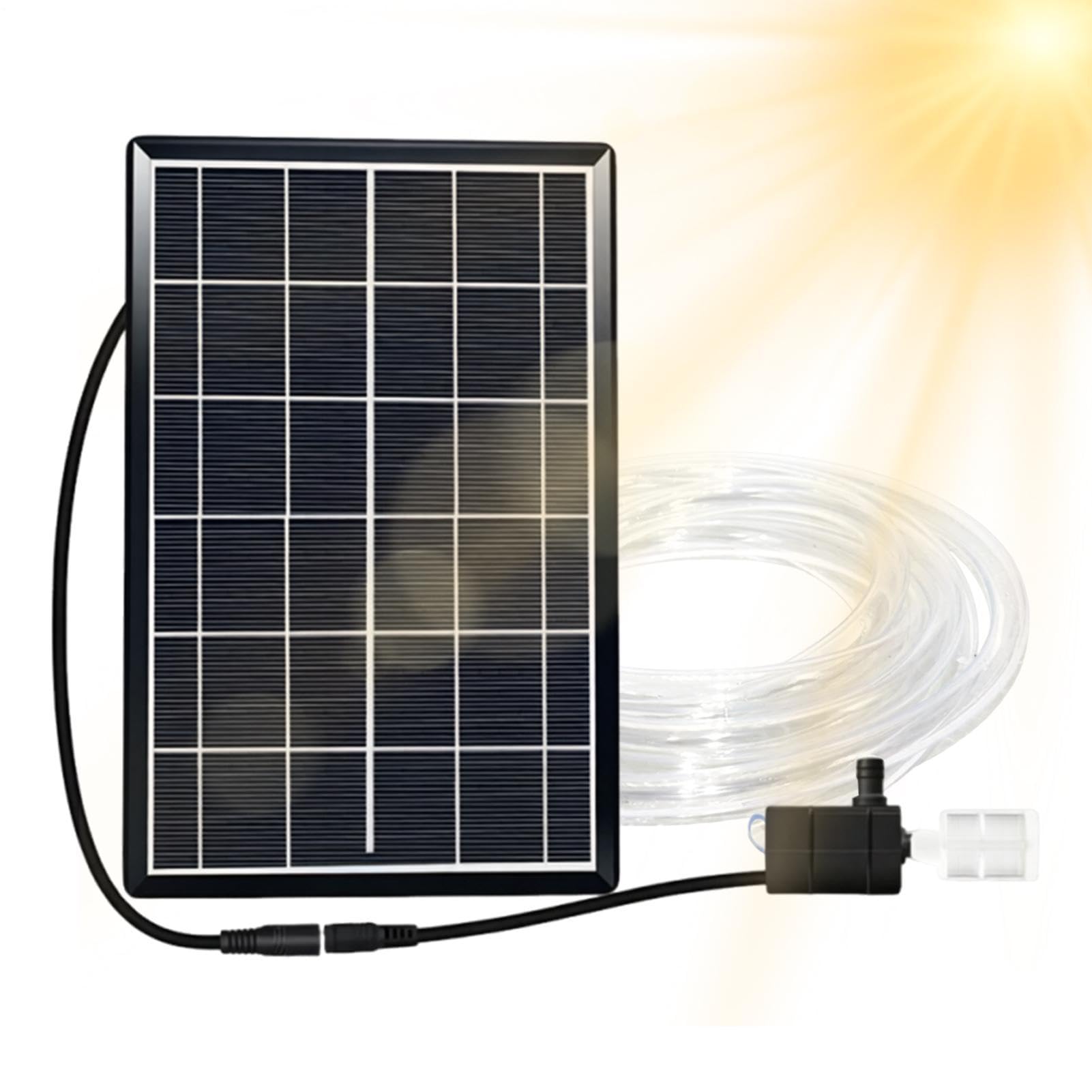 Fontana solare regolabile piccola decorazione ad energia solare | Pompa per fontana d'acqua per giardino, patio, cortile, terrazza, piscina, laghetti, uccelli, pesci, fiori, fioriera, casa