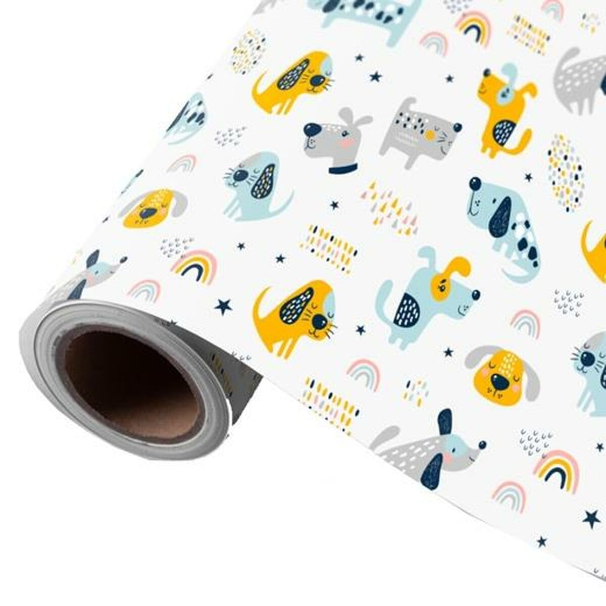 Papier do pakowania prezentów 62 cm 95 mts. Dziecięce szczenięta