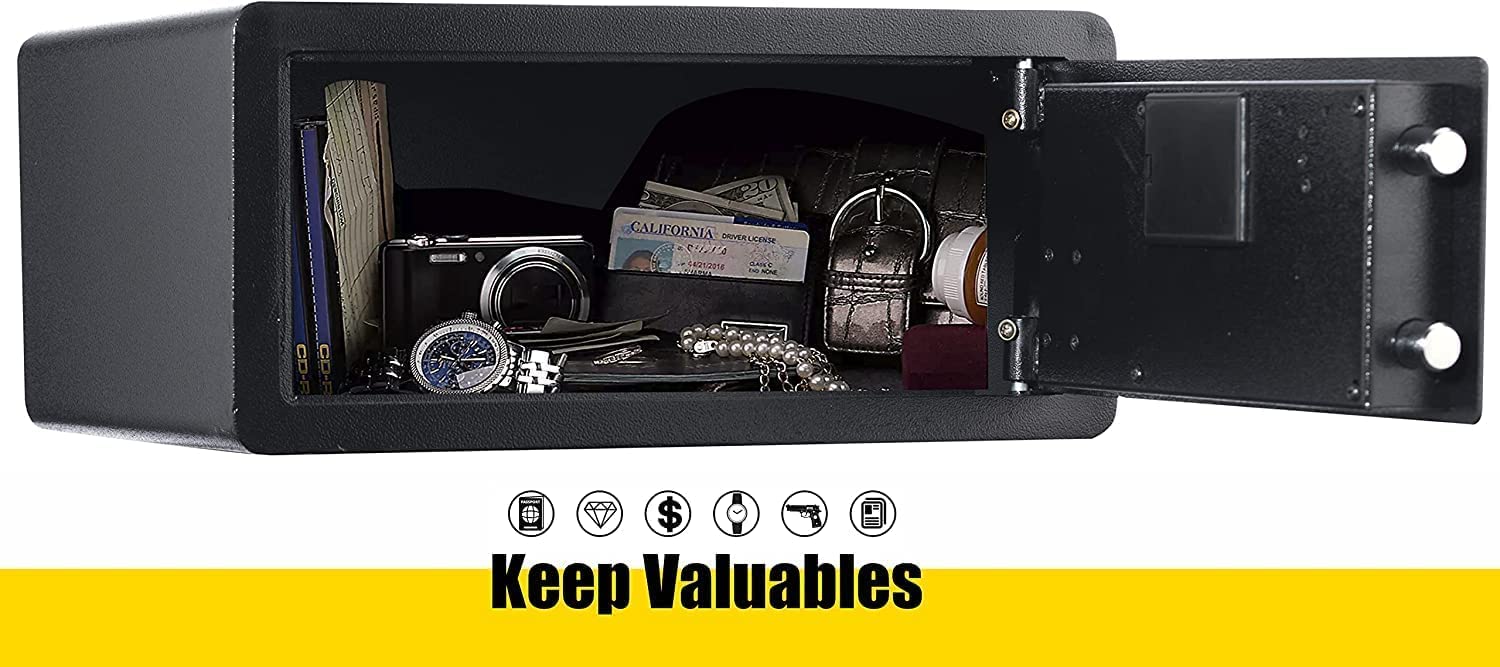 Caja Fuerte, Caja Fuerte Ignífuga E Impermeable, Cajas Fuertes para Hoteles, Cajas Fuertes De Acero, Caja Fuerte Pequeña para El Hogar, Caja Fuerte con Cerradura Electrón,