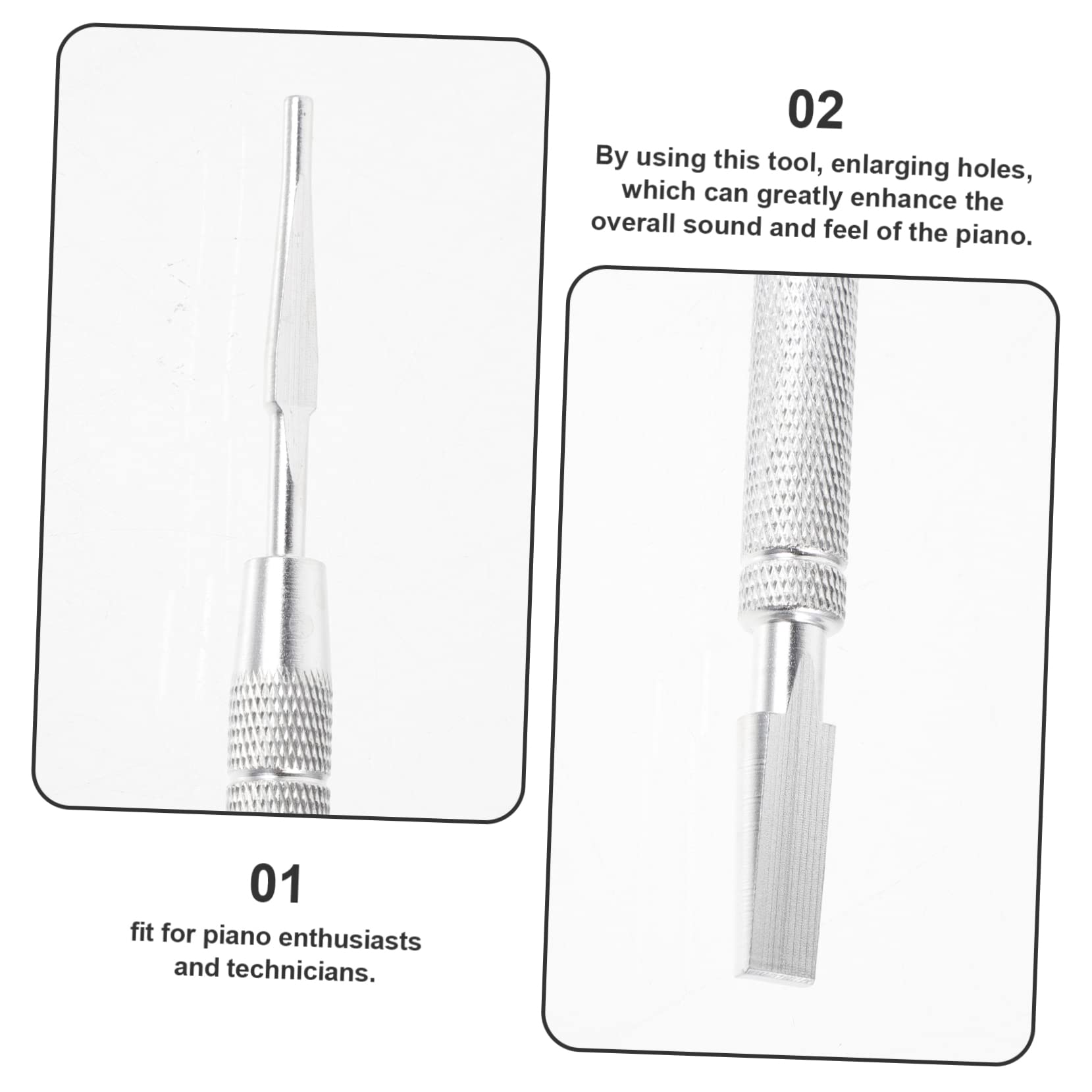 SUPVOX Key Hole Reamer Accessories for Men Keyboards Piano Silver Accessories Piano Tuning and Repair Piano Tuning Key Socket Piano Keyboard Accessories Piano Keys Tuner Metal Man