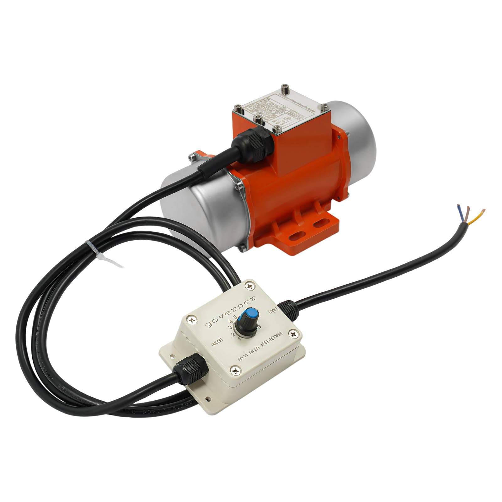 Motor de vibración, motor de vibración eléctrico, 100 W, motor industrial de 3000 rpm, clase de protección IP65, motor sin escobillas de 220 V, para máquinas de cribado y maquinaria industrial, color
