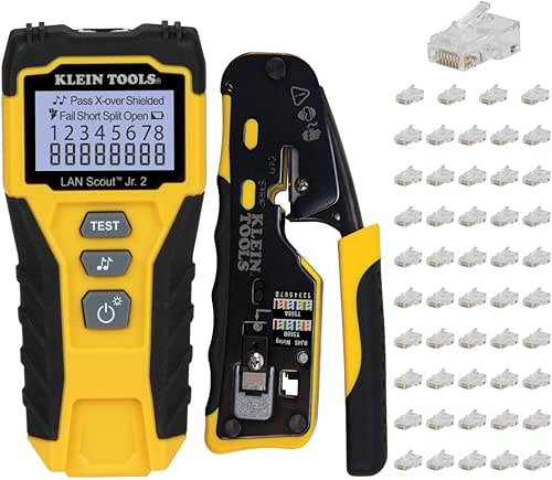 Klein Tools 80072 RJ45 Cable Tester Kit with LAN Scout