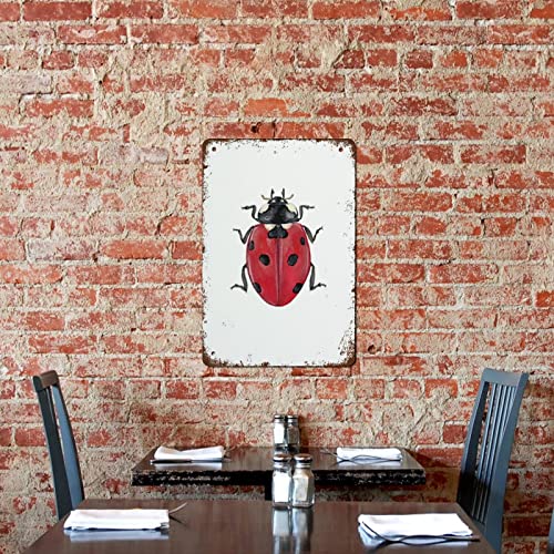 Namey Funny Vintage Wall Sign Decor Ladybug Art Print 12X8 Inch For Home Kitchen Wall Bar Coffee Shop Decoration Bar Restaurant Toilet Bathroom Wall Decor #TOP4