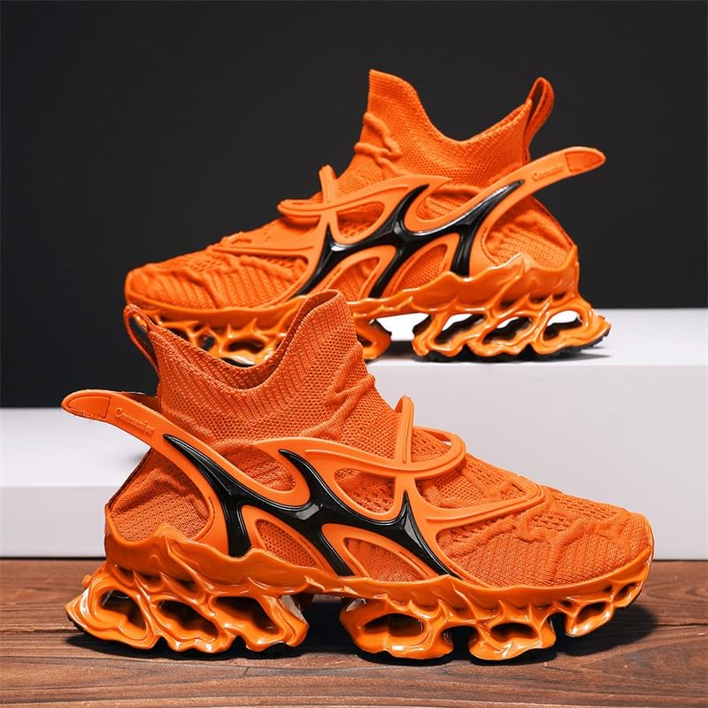 Image of Men's Sneakers for Men Shoes Blade Tennis Mens Trail Running Athletic Fashion Shoe Man Black White Brown Blue Orange Size Basketball Runner
