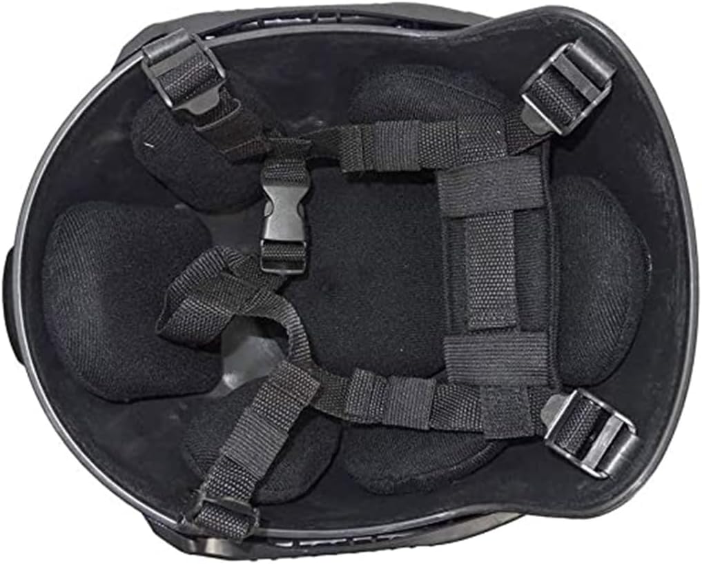Tactical Airsoft PJ Helmet and Full Face Protection Air Gun Mask,with Detachable Anti-Fog Goggles for Air Gun Paintball CS Game (Color : BK)