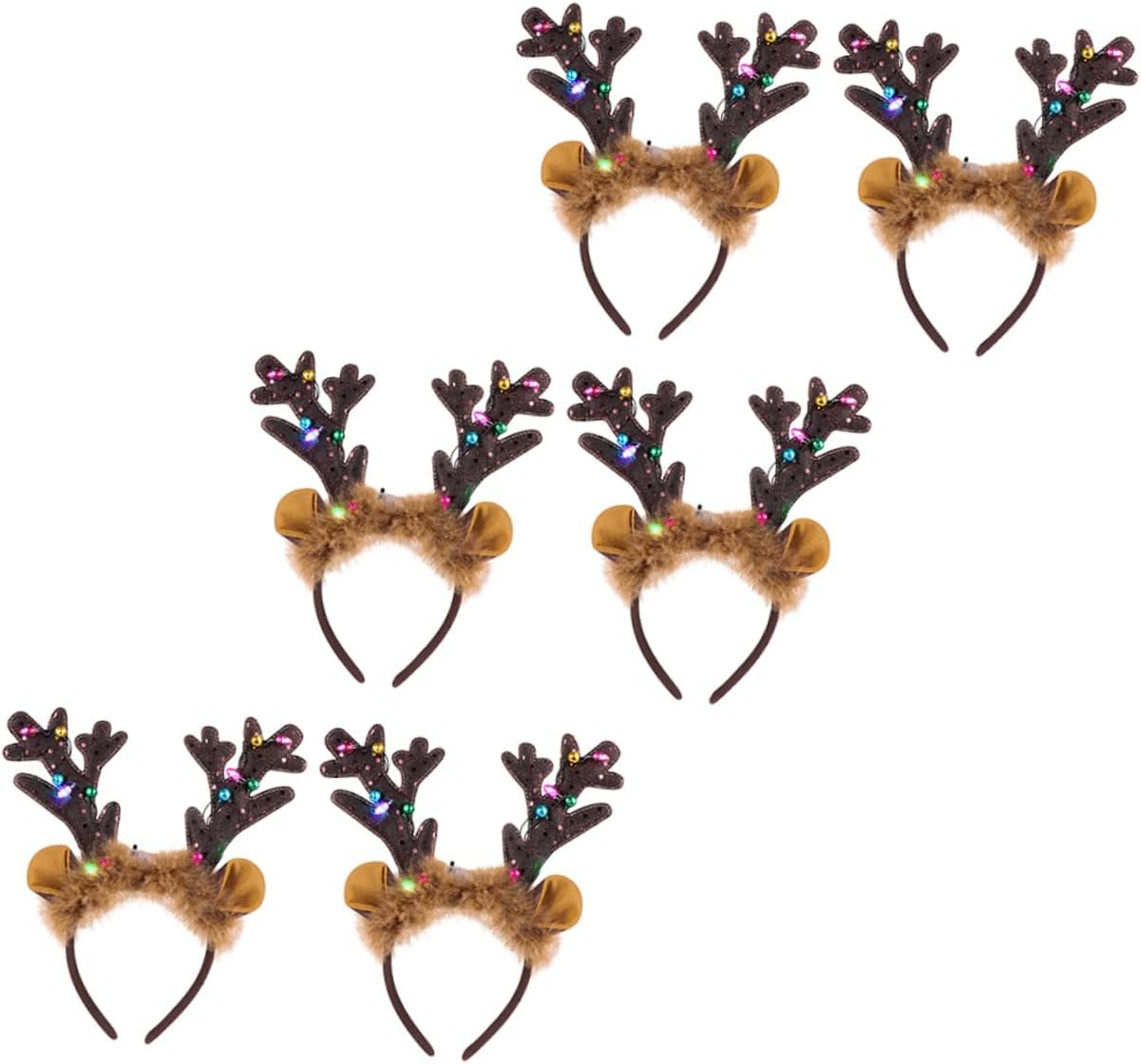 Aros de pelo con luces LED de alta durabilidad para tocados de Navidad