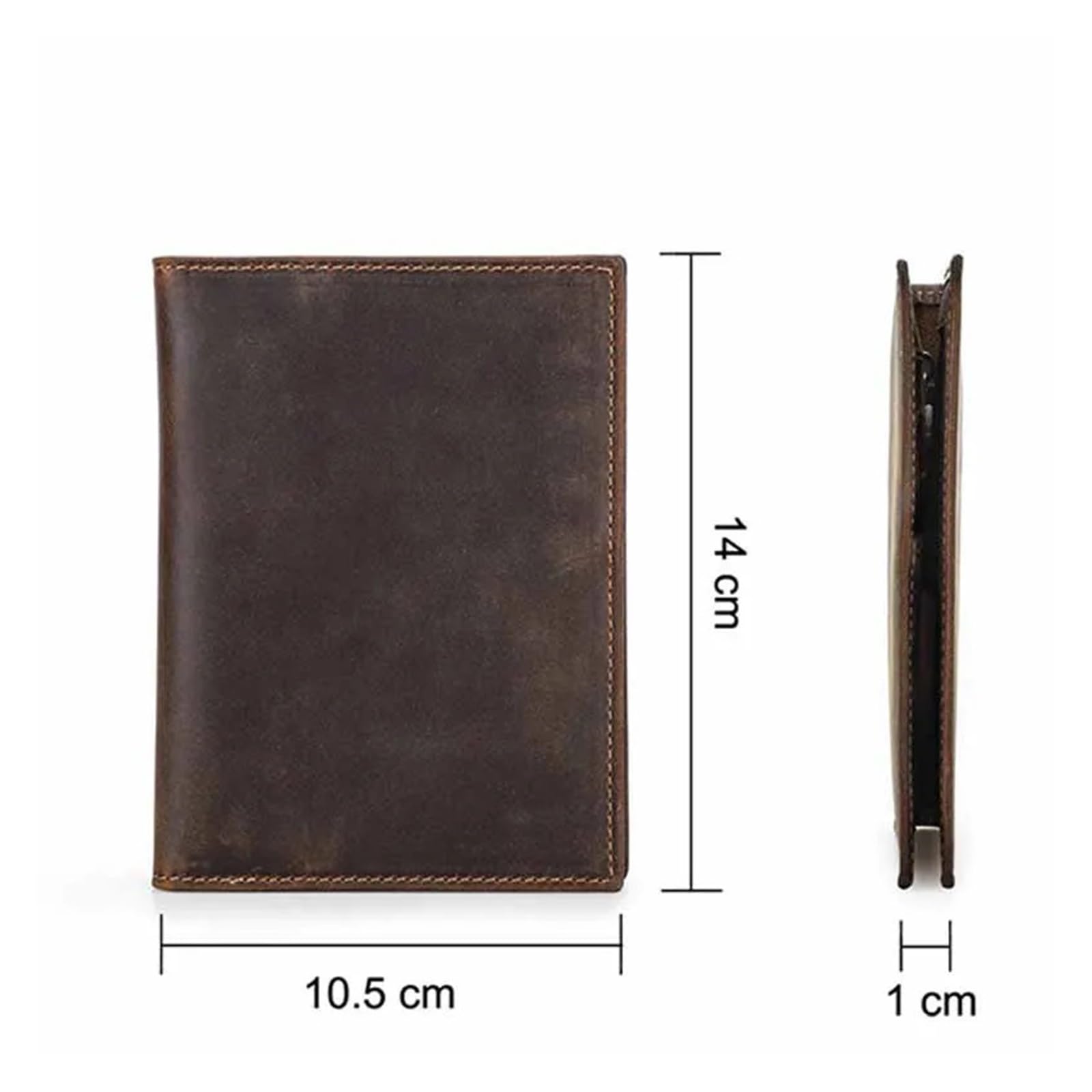 Porta passaporto in pelle da 1 pezzo con custodia: portafoglio da viaggio, tasca anti-smarrimento e carta for uomo e donna(Green)