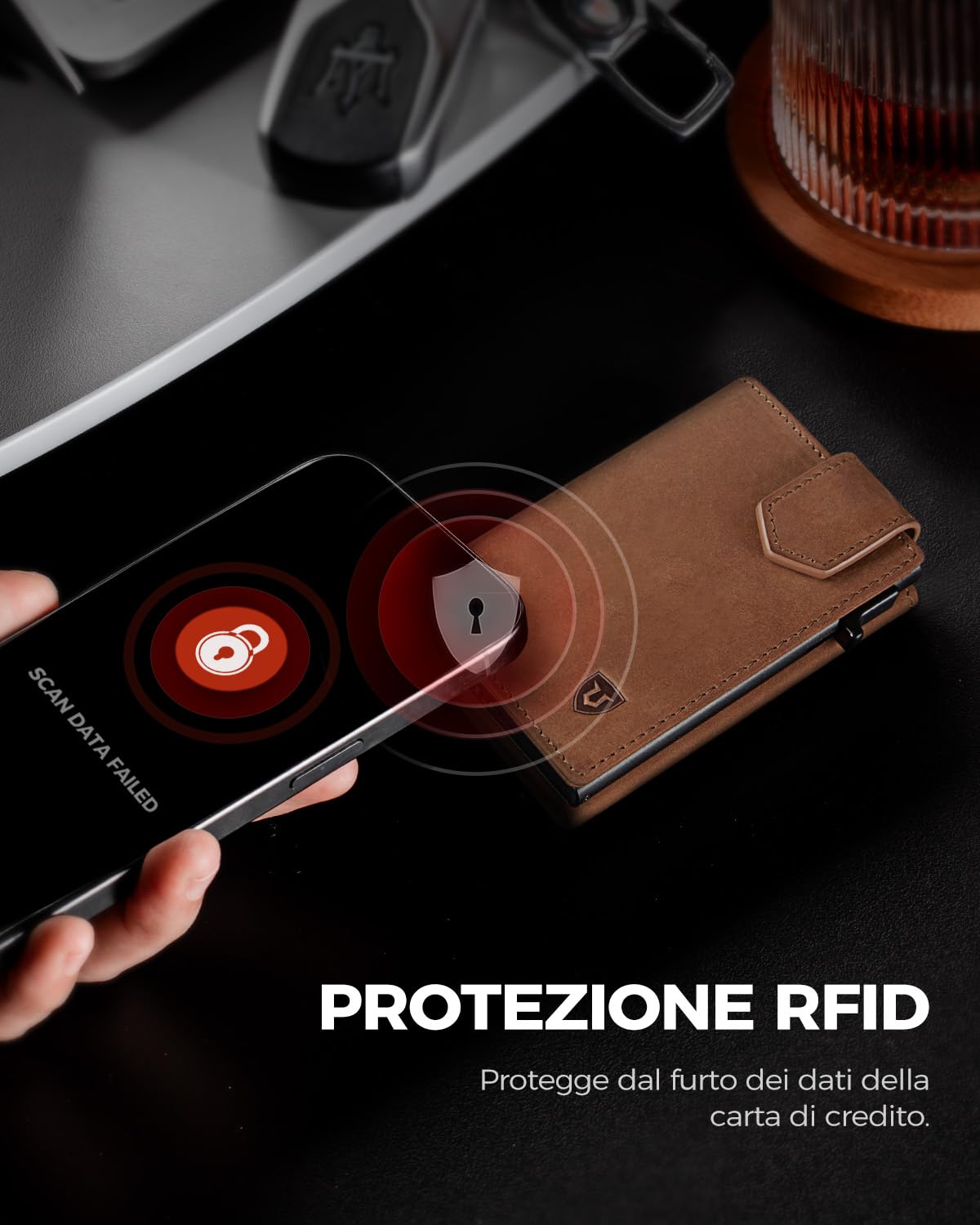 LORZOR® Portafoglio Uomo Slim Vera Pelle con Magnetica, Porta Carte di Credito con Protezione RFID & Portamonete, Portacarte Uomo Pop-up Contenere 10 Carte, Porta Tessere Tascabile, Magnetica