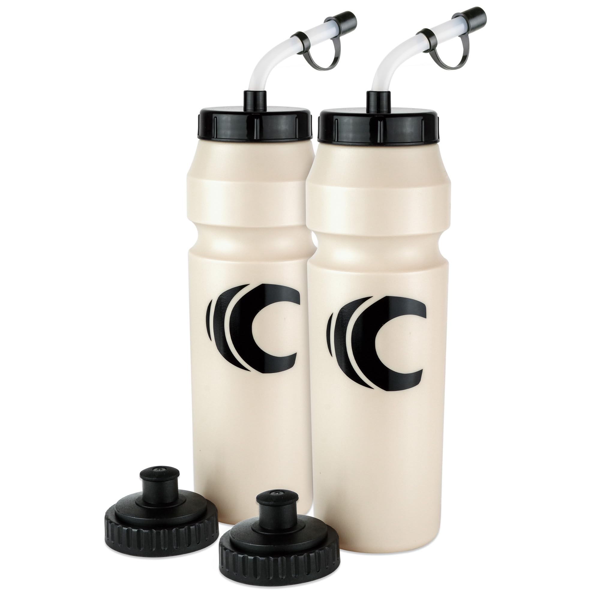 Cannon Sports 1 Liter Sports Water Bottle, BPA-Free, 34 Oz Capacity, Large Mouth, 2 lids (Straw and Squeeze), Great For Helmet Sports Such As Hockey, Lacrosse, Football, Boxing (Natural)