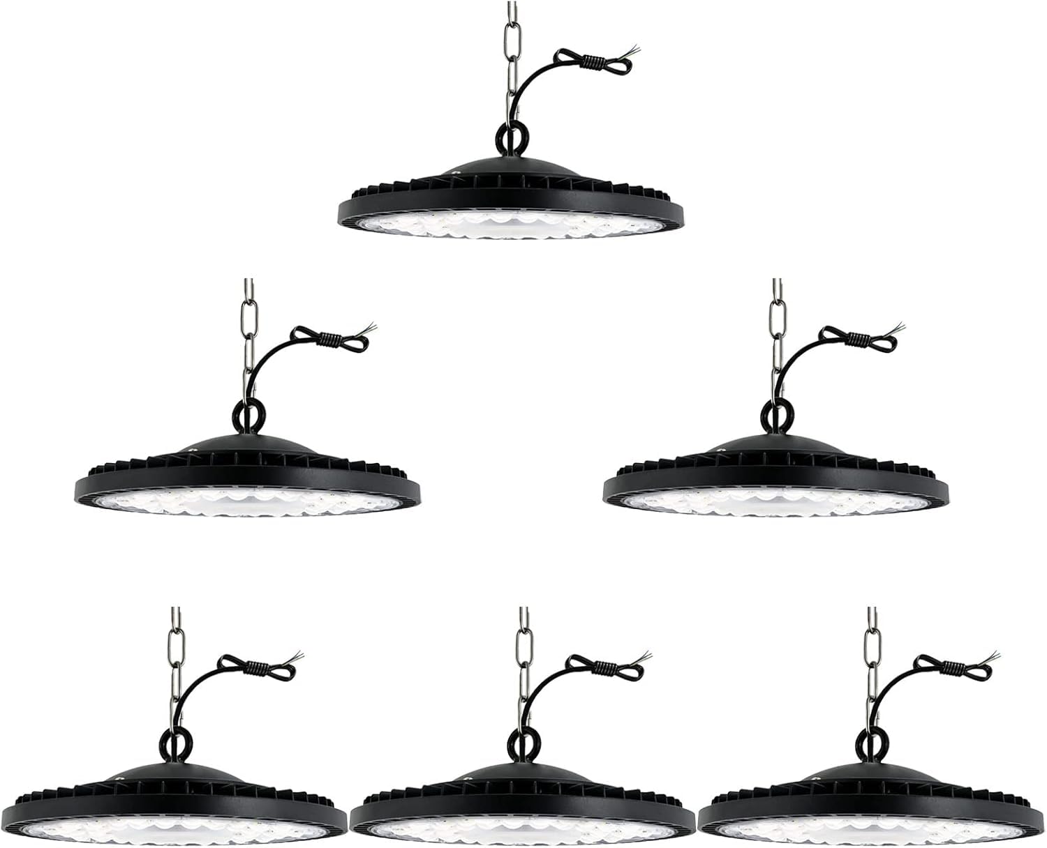 Jefedana (6 Packs) 200W LED UFO High Bay Light,20000LM Industrial UFO Lamp IP65 Waterproof UFO Lamp Cold White 6000K led Shop Lights Widely Used in Factories, Shopping Malls, Warehouses, Car Parks