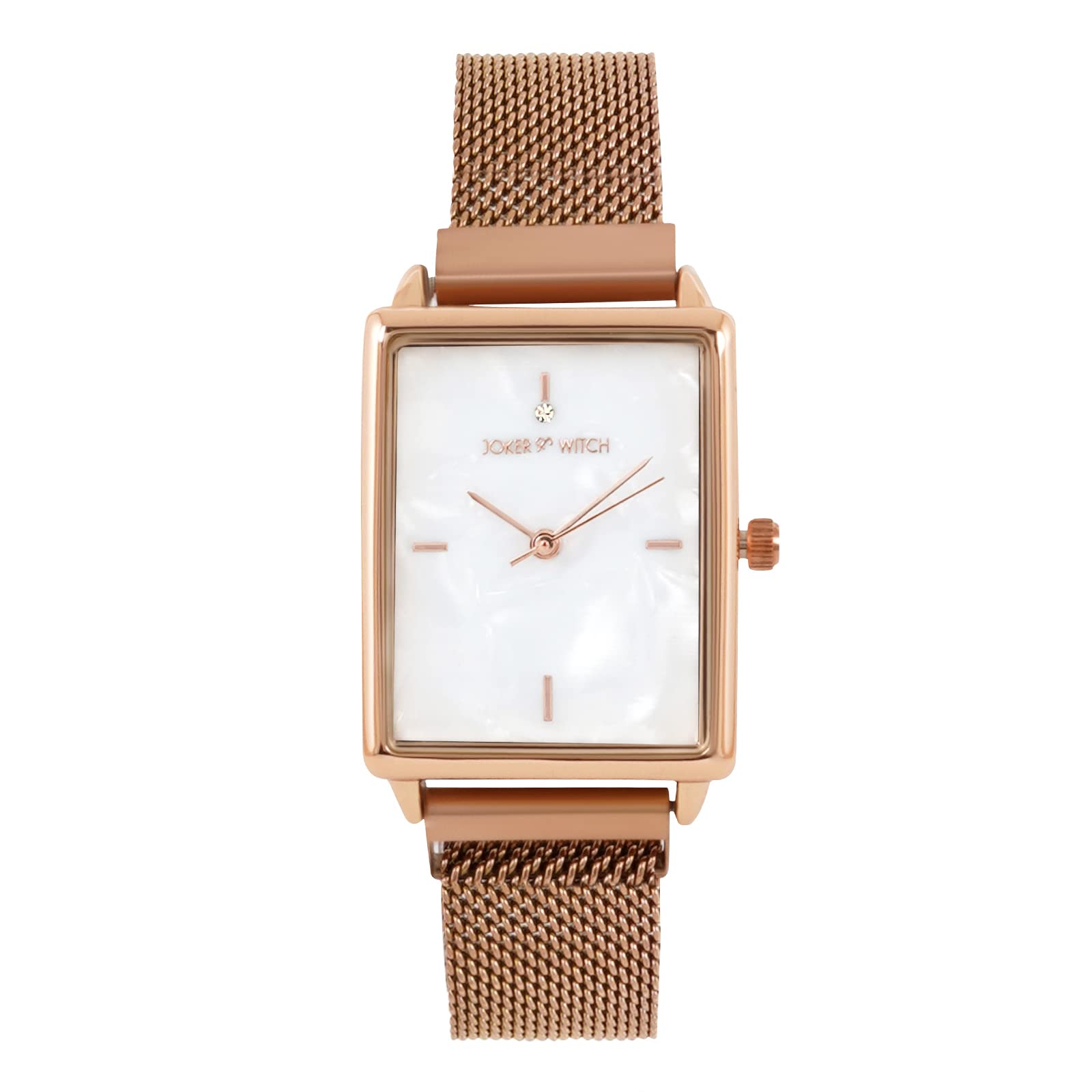 Joker & Witch Quad MOP White Rectangle Dial Rosegold Mesh Strap Analog Womens Watch (B0BBFM3LZ7) Amazon Price History, Amazon Price Tracker