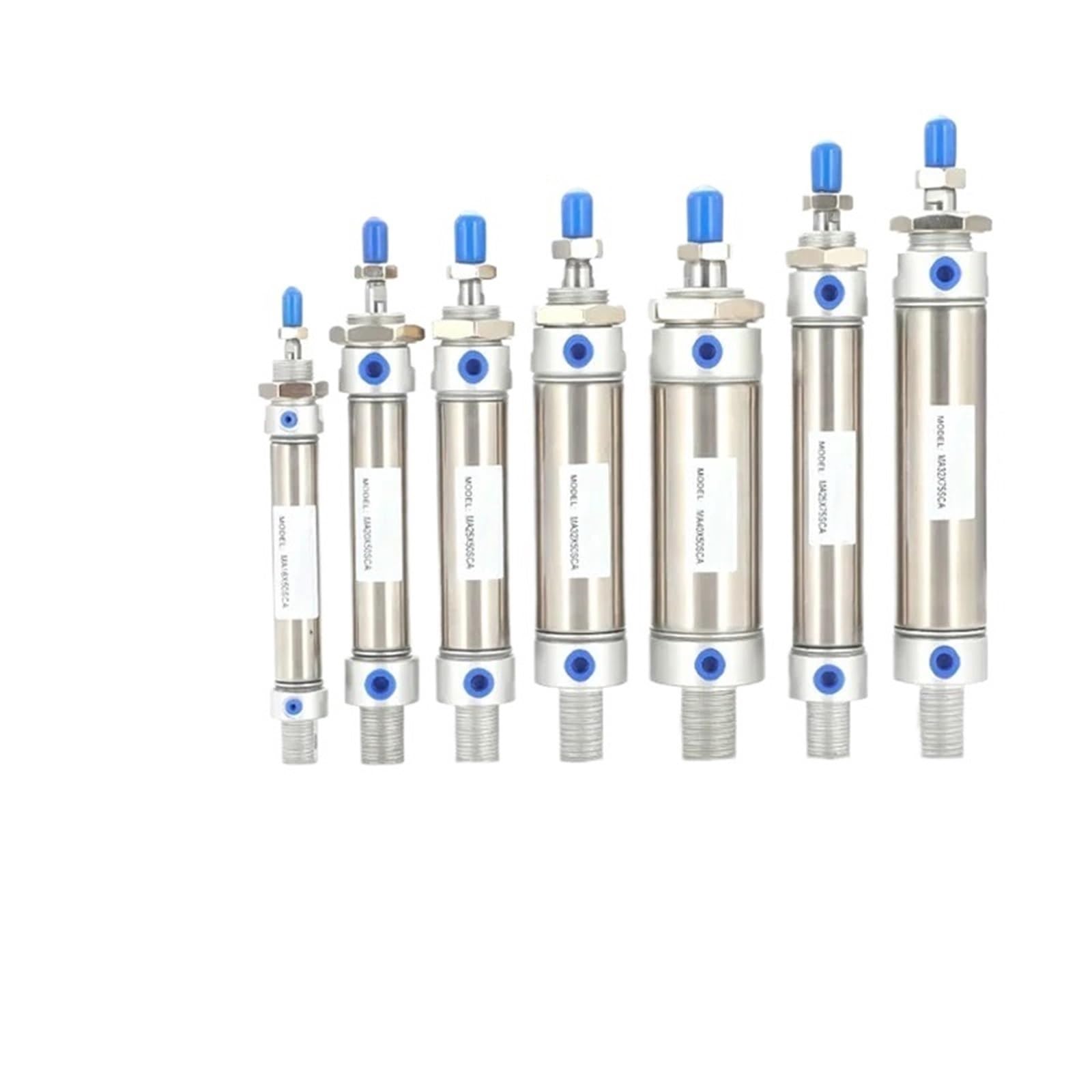 Vérin pneumatique double effet MA25 course 175mm aimanté en inox mini