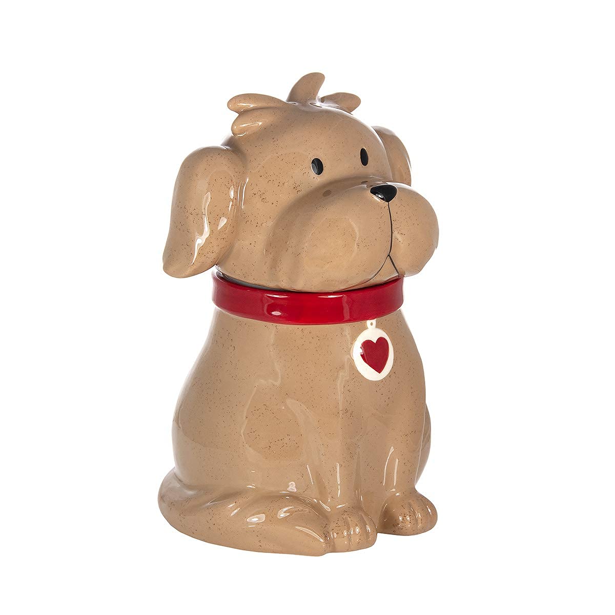 SPOTTED DOG GIFT COMPANY Keksdose Keramik, Vorratsdose mit Deckel, Hunde Cookie Jar für Kekse, Hundeform Leckerli Dose, Geschenke für Hundebesitzer Hundeliebhaber Frauen Männer (Braun)