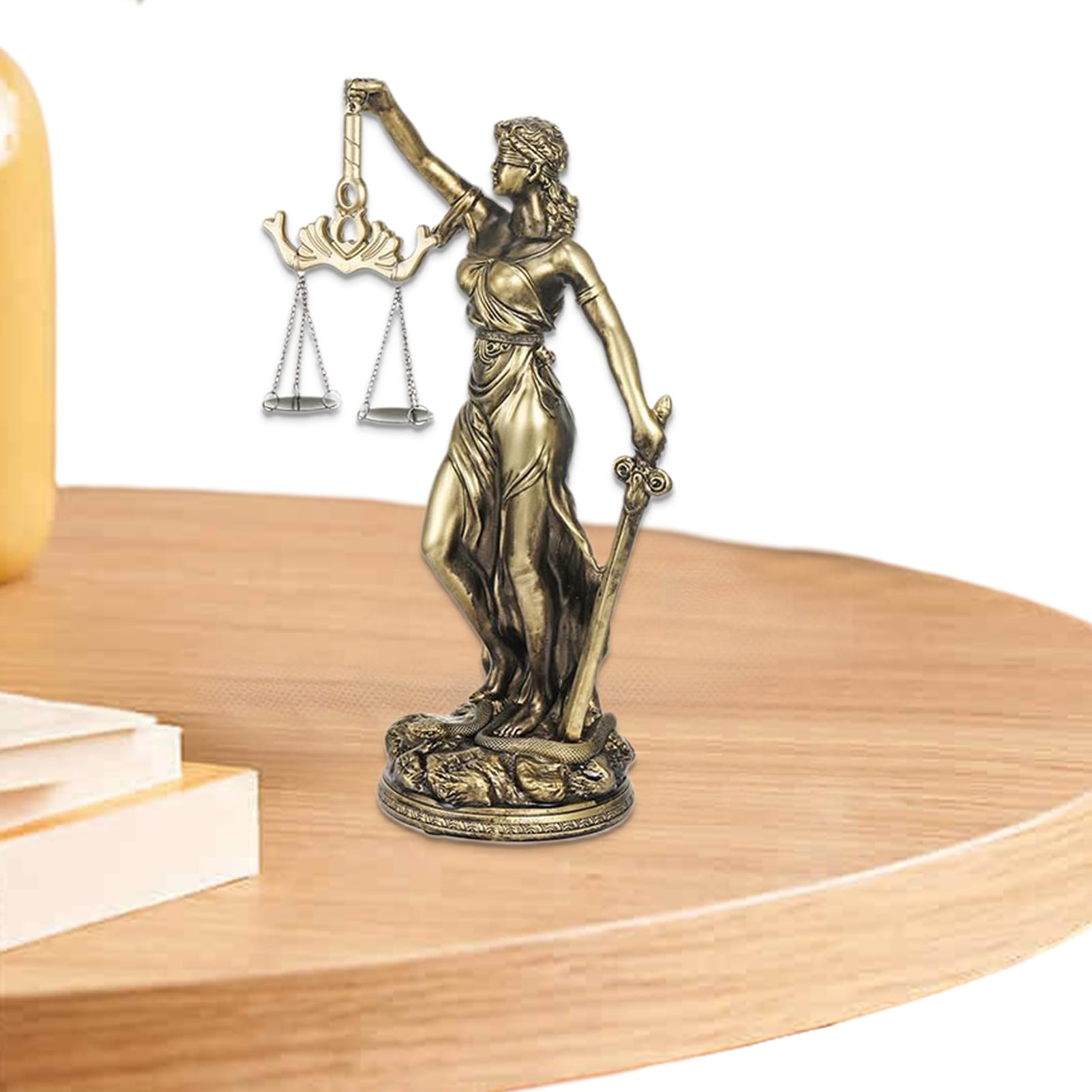 Statue de la Justice, le cadeau idéal en résine pour bibliothèque et bureau