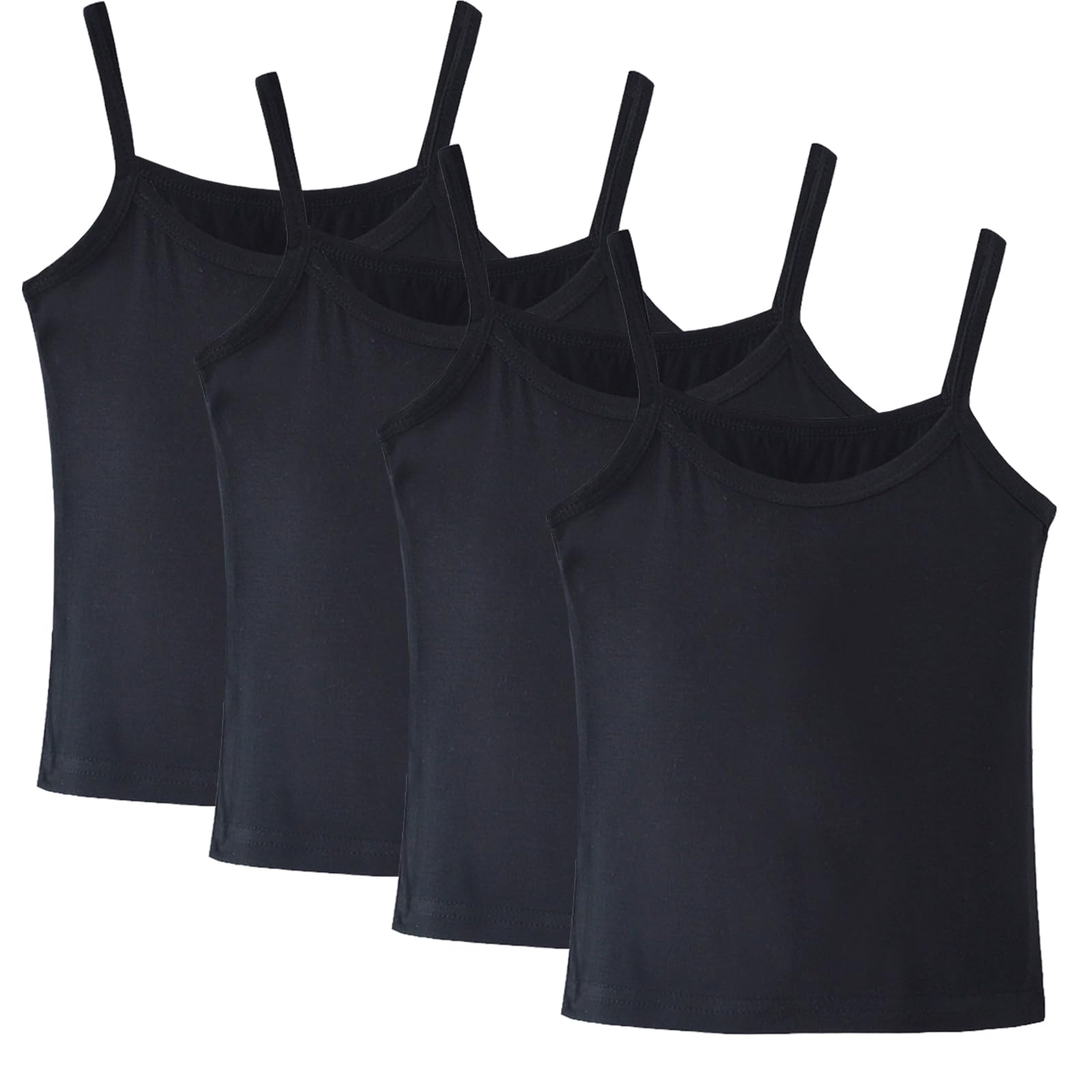 Anktry 2-8 Years Little Girls Soft Camisole Undershirts 4 Pack Kids Comfort Breathable Tank Tops