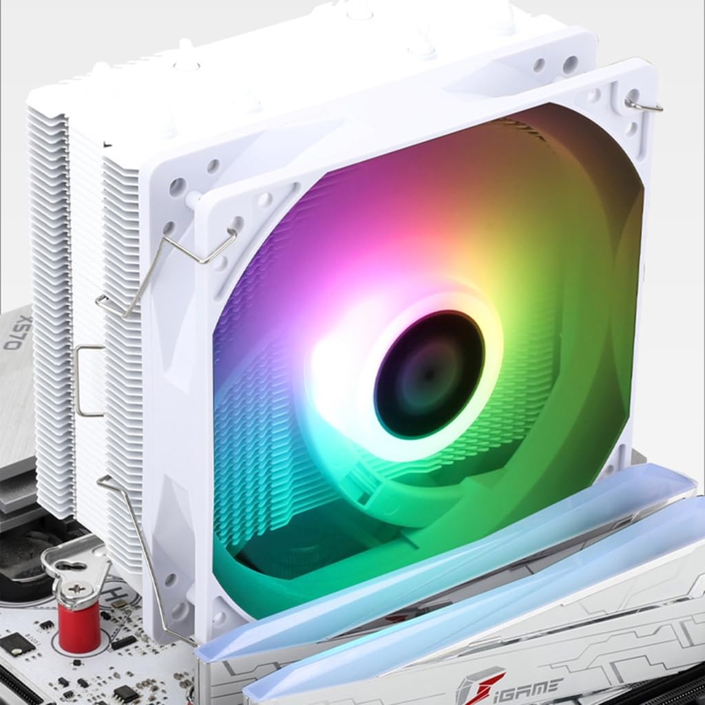 Efficiente 4 tubi di calore TL-AX120 R-SE WHITE ARGB CPU Cooler Fan Multi-piattaforma