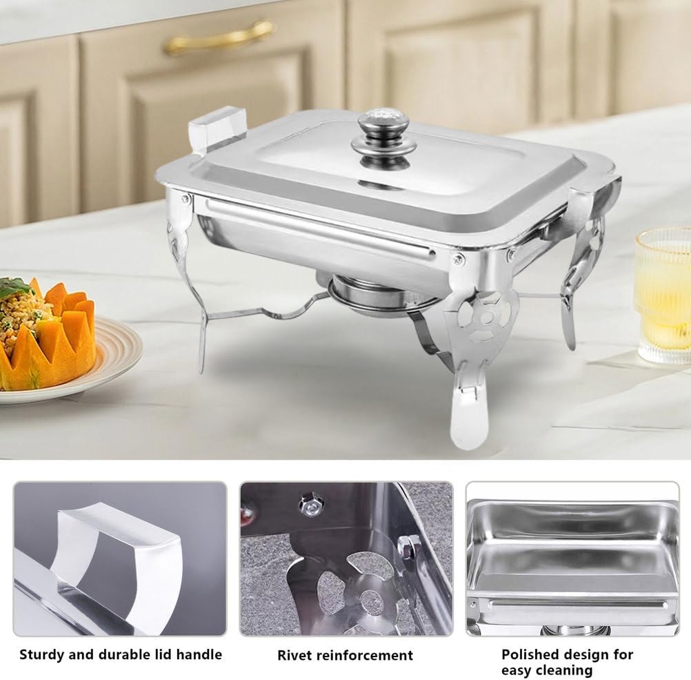 AIZYR Chafing Dishes Buffet Set, Stainless Steel Buffet Server Fish Pan Alcohol Stove Food Warmer for Parties, Wedding, Party