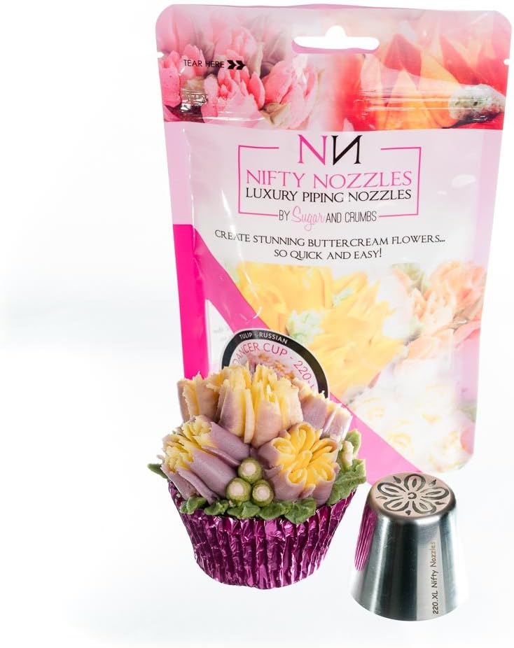 Russian Piping Tips | Sundancer Cup Nifty Nozzles – 220-XL | Cake Decorating Tools | Baking Supplies