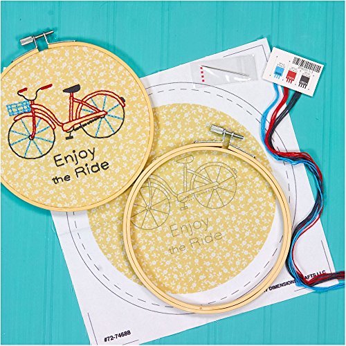Image of Dimensions 'Enjoy the Ride' Mini Embroidery Kit for Beginners, 6''