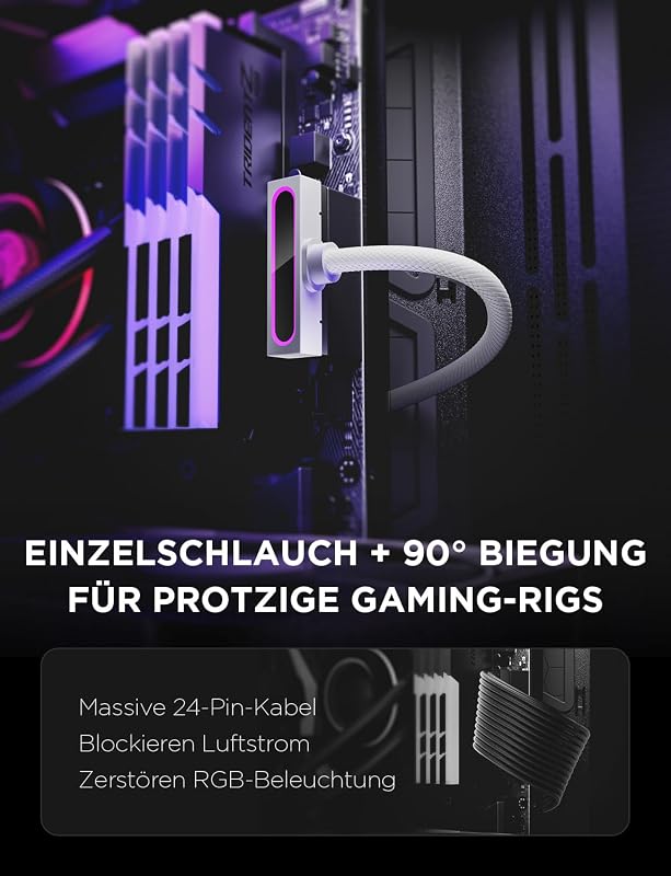 AsiaHorse Hydrus 24 Pin PSU Kábel Hosszabbító ARGB Szinkronizáláshoz