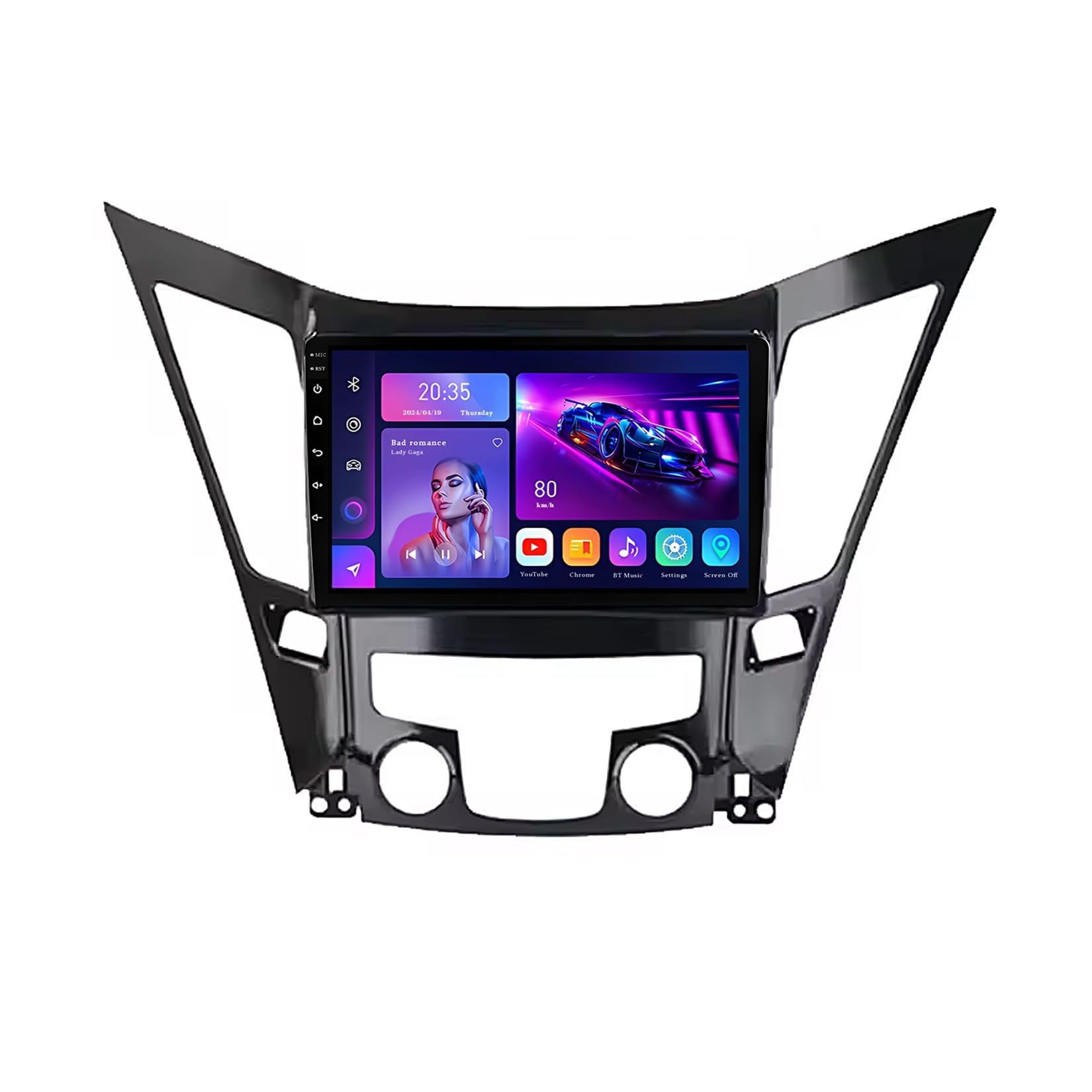 Autoradio Android 14 connecté pour voyager en Hyundai i40 avec écran tactile fluide de 9 pouces