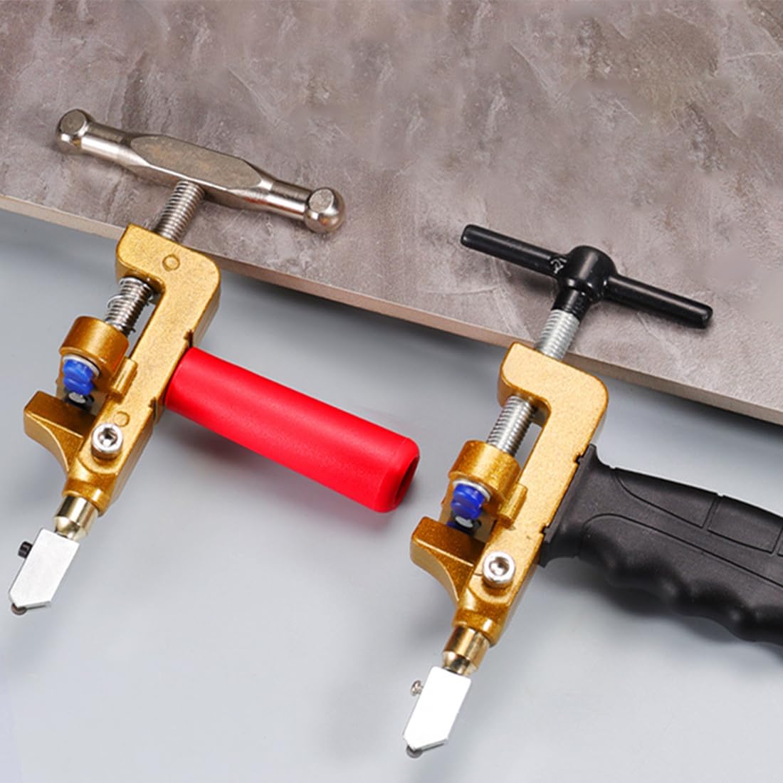 Professional Glass Cutter with T-Handle, 2-in-1 Tile Cutter Made of Premium Aluminium Alloy - Image 4
