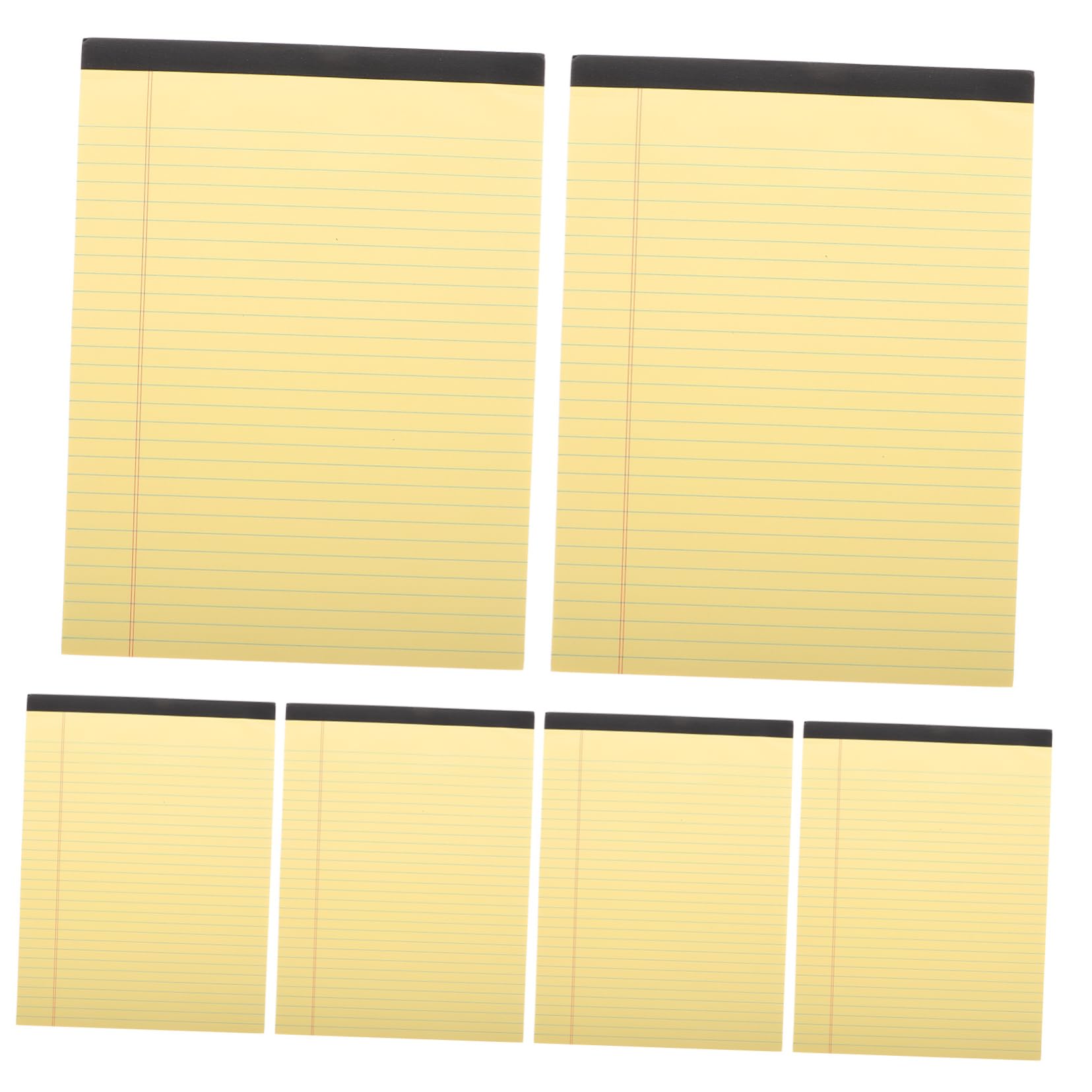Blocco Note A4 6 Pezzi in Pasta di Legno, Pagine Rigate | Layout a Sezioni Strappabile, Giallo 214×295mm, Uso Quotidiano e Business per Professionisti e Studenti