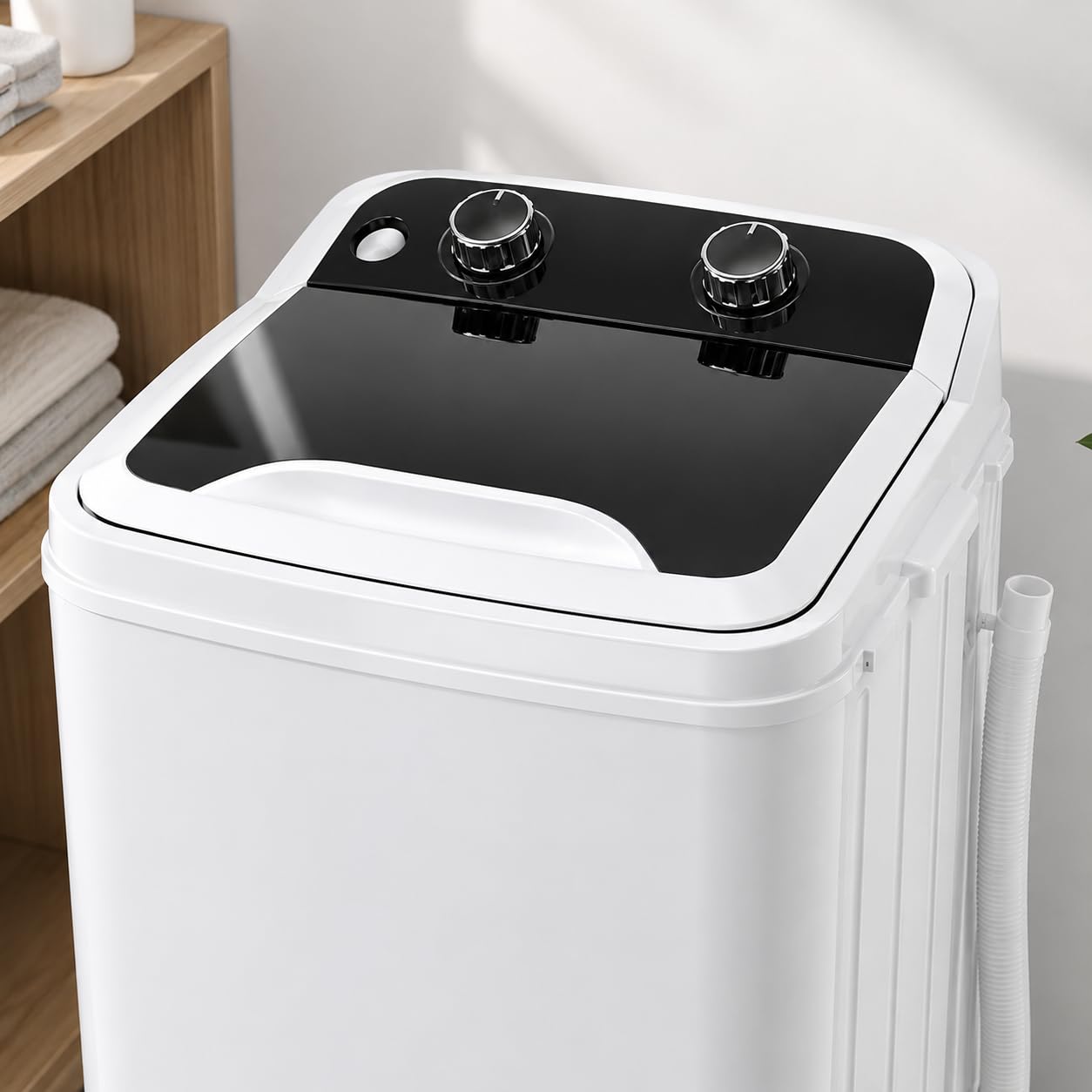 Lavadora portátil de 7 kg con bomba de drenaje, 400 W
