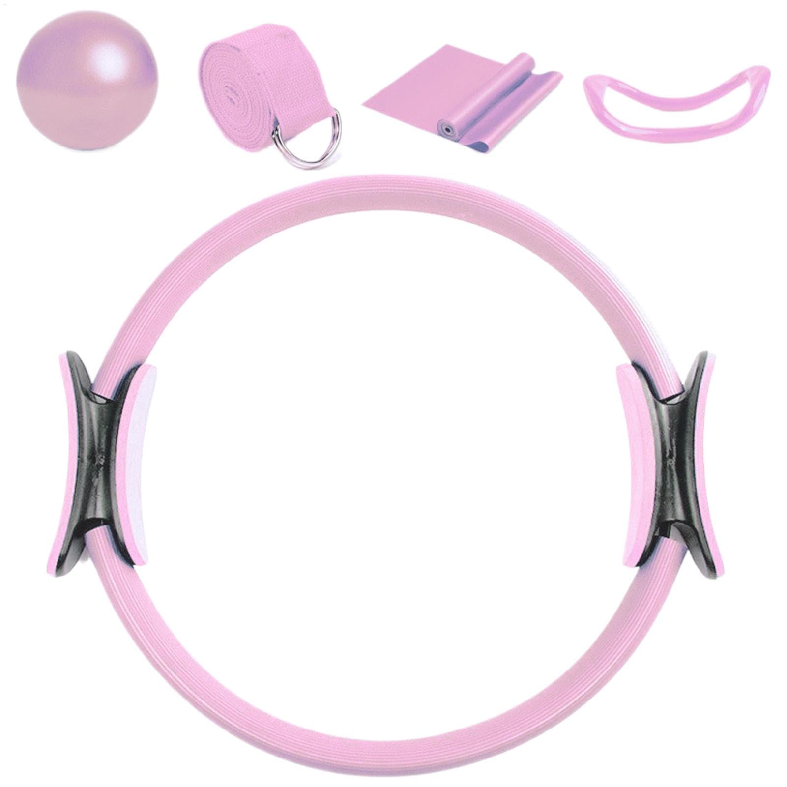 Pilates Ring Set, Pilates Essentials Kit Für Frauen, Pilate Ring Und Ball Set, Widerstandsbänder - 5X Trainingsausrüstung Kit