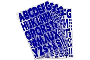 Heat Transfer Blue Iron on Letters for Clothing