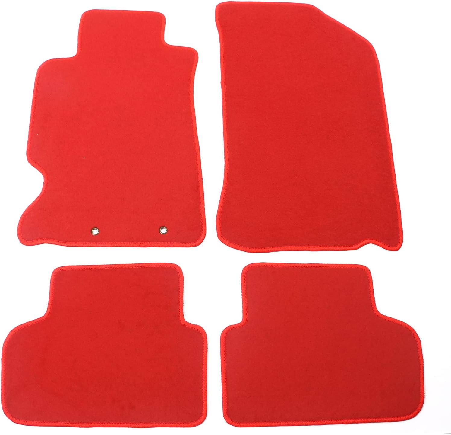 FREEMOTOR802® Nylon Car Floor Mats Carpets Liner, Fits 2002-2006 Acura RSX, Factory Fitment Auto Interior Accessories Replacement Non-Slip, Red 4PCS