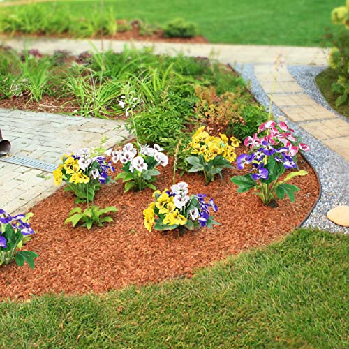 Houele Artificial Pansy Flowers 6Pcs Outdoor Uv Resistant Fake Plants Faux Plastic Wild Flowers In Bulk For Windows Garden Patio Planter Porch Decor(Mixed Color) #TOP2