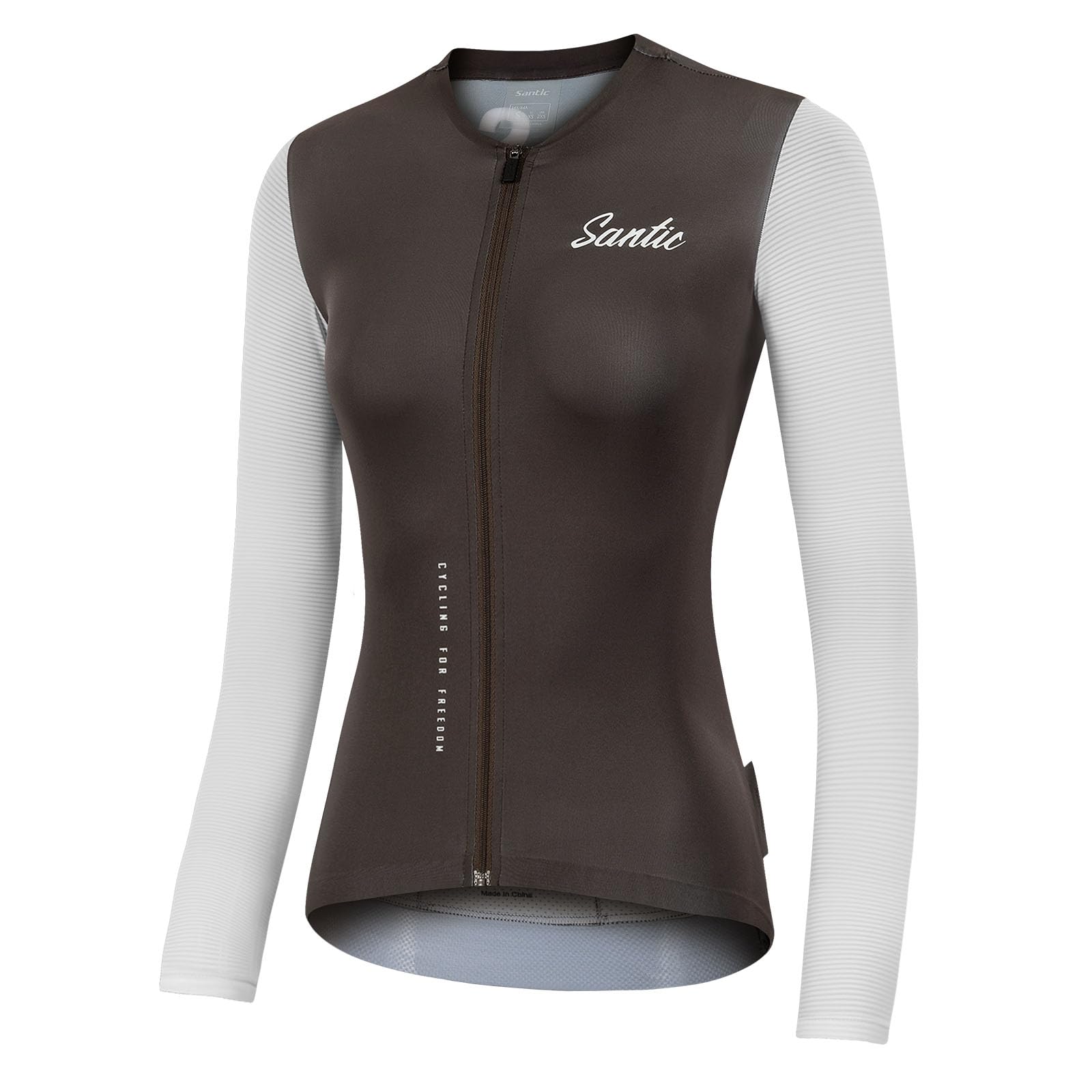 Santic Radtrikot Damen Langarm Fahrradtrikot Rennrad Trikot Atmungsaktiv Fahrrad Shirt Frauen Radfahren Top Mit Rückentaschen