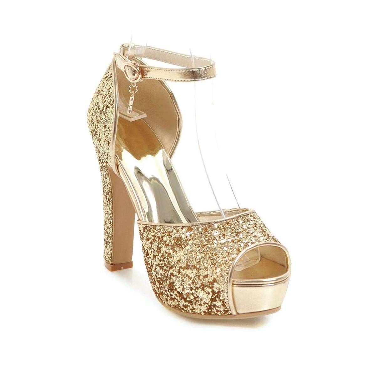 NUANXINSequin High Heel Sandals