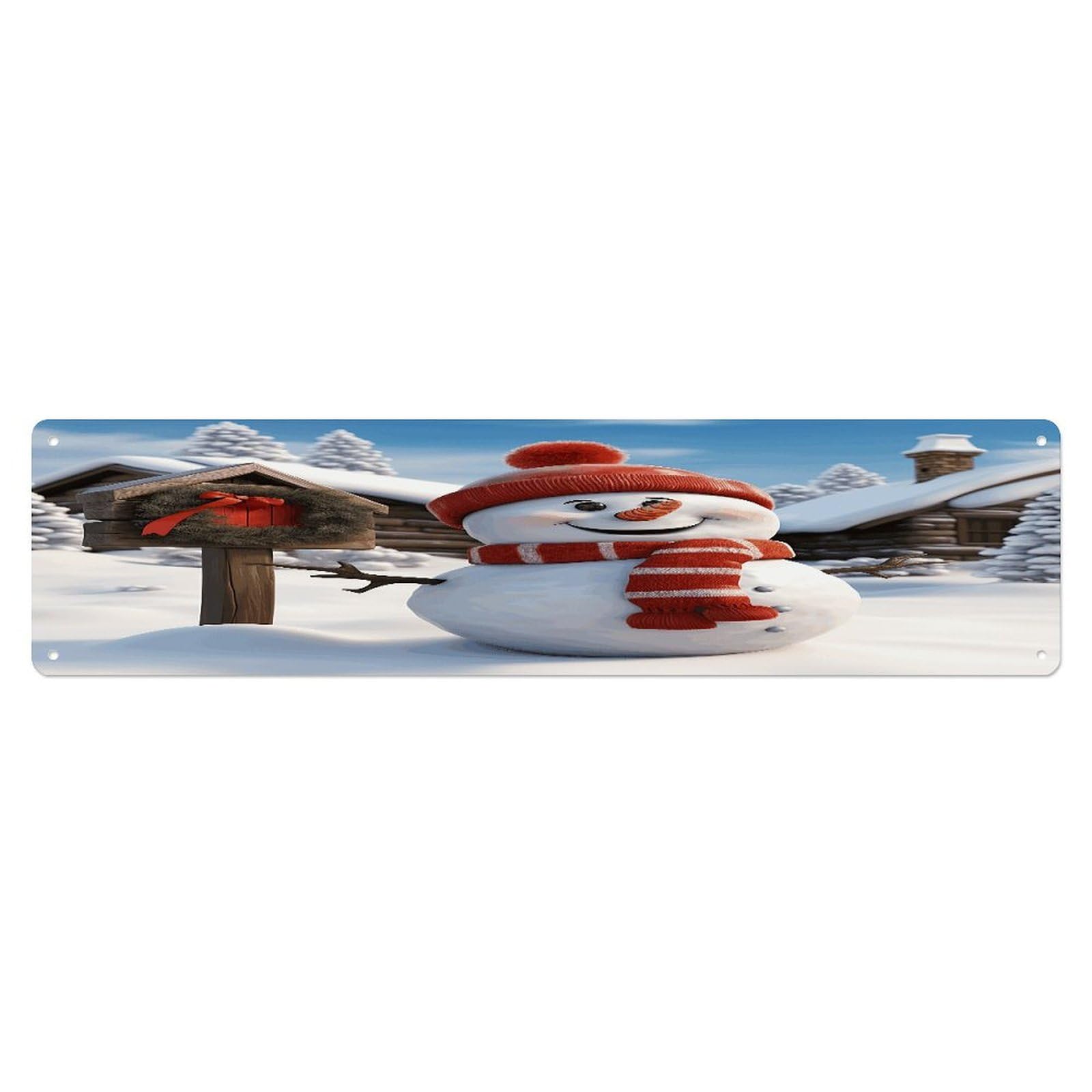 Adfgyerh Style Sign Snowman Wall Decor Aluminum Waterproof. Plaque, Practical Gift,Sign 15.7X3.9 Inch Poster,For Home, Office, Business, Garage– Indoor/Outdoor